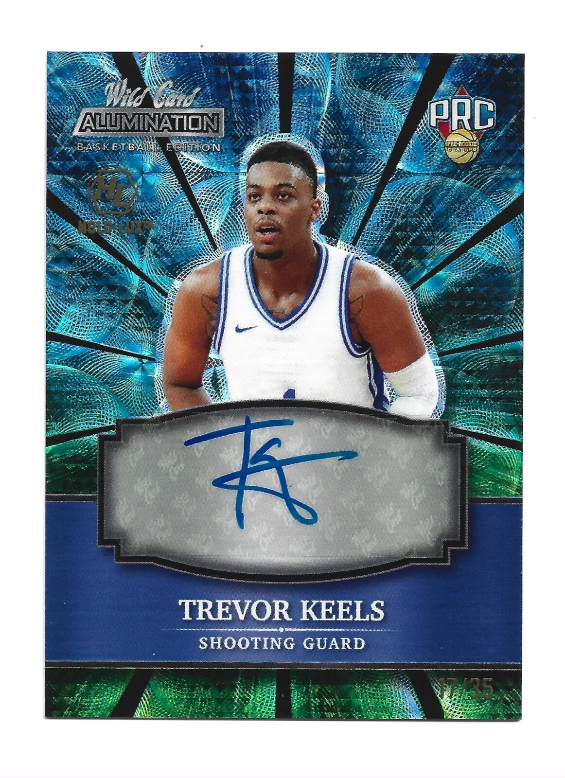 Trevor Keels AUTOGRAPH /35 Duke Blue Devils 2021-22 Wild Card Alumination AUTO
