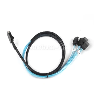 Mini SAS 4i SFF-8087 36P 36-Pin Male to 4 SATA 7-Pin Splitter Adapter Cable GT - Picture 1 of 7