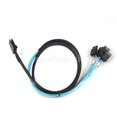 Mini SAS 4i SFF-8087 36P 36-Pin Male to 4 SATA 7-Pin Splitter Adapter Cable GT - Image 1 of 4