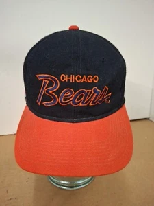 VTG 80s/90s NFL CHICAGO BEARS SPORTS SPECIALTIES SCRIPT WOOL BLEND SNAPBACK HAT - Picture 1 of 5