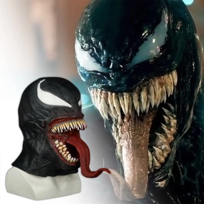 The Venom Spiderman Mask Cosplay Edward Brock Superhero Venom Latex Masks Helmet - Image 1 of 4