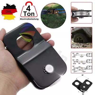 Seilwinde Umlenkrolle Seilzug Stahl 4T Zuglast Forstseilwinde Seilrolle Heberoll - Bild 1 von 4