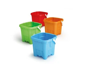 4pcs 18cm Embossed Castle Play Summer Sandcastle Beach Bucket Moulding Mold - Picture 1 of 1