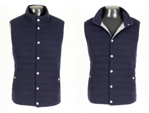 Brunello Cucinelli 100% Cashmere / Down Vest - Blue - XL - New - $4795 Retail - Picture 1 of 18