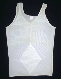 Tru-Health Mens sz L Slimming Compression Tank Top shaping slim shirt white USA - Picture 1 of 3