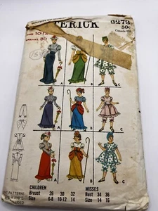 Vintage 1960s 1970s Sewing Pattern Bo Peep Victorian Renaissance Butterick 8273 - Picture 1 of 2