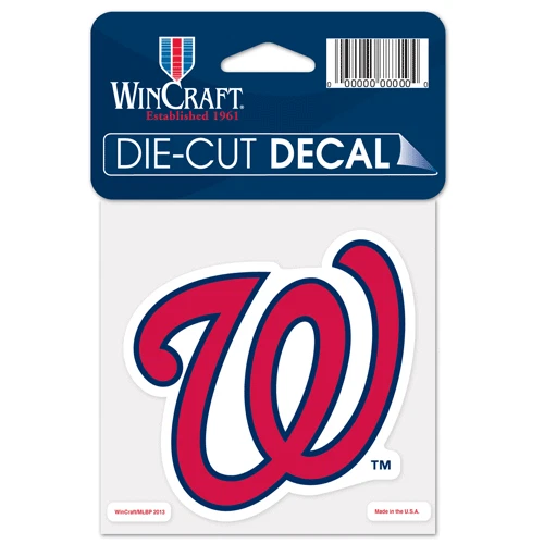 Washington Nationals Car Window Decal 4 Decal Color - Image 1 of 1