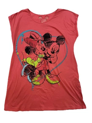 Disney Mickey & Minnie Mouse Coral Ropa de Dormir Camisa Camisón Niñas L/XL (14-18) Foto 1 de 4