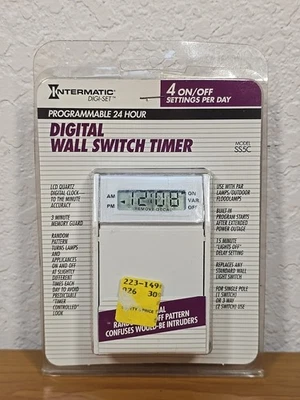 Intermatic Programmable 24 Hour Digital Wall Switch Timer Model SS5C NEW OPENED - Image 1 of 4