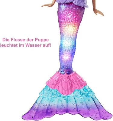 Barbie Dreamtopia Zauberlicht Meerjungfrau Puppe mit blonden Haaren, Barbiepuppe