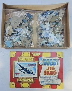 Rare Vintage Hobby Chest Lockheed P-38 Lightning Airplane Aircraft Jigsaw Puzzle - Picture 1 of 5