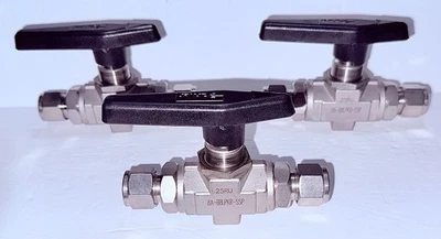 NUEVA VÁLVULA DE BOLA PARKER 8F-B8LJ2-SSP 6000 PSI SERIE B 2 VÍAS Acero Inoxidable 1/2” Foto 1 de 4