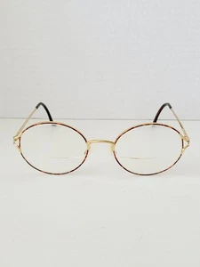 Vintage Yves Saint Laurent Eyeglasses 4083-y119-53-17 135 Gold Wire Tortoise Rim - Picture 1 of 6