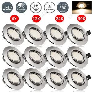 Foco empotrable LED plano 5W blanco cálido foco empotrable foco de techo foco de techo 6-24 - Imagen 1 de 16