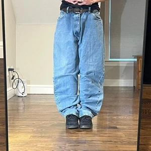 Vintage 2000er Baggy Wide Leg Faded Stonewash Jeans - Bild 1 von 8