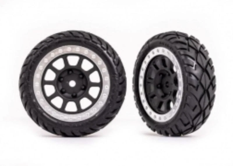 Traxxas 2479G Tires & Wheels Assembled (2.2' Graphite Gray/Satin Chrome Beadl... - Image 1 of 1