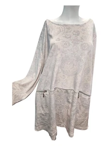 Camisa de terciopelo suave envolvente blanco y gris talla 3X para mujer - Imagen 1 de 7