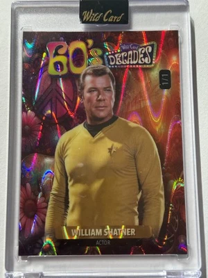 🔥 Карта Уильяма Шетнера 2024 десятилетия 60-х пронумерованная 1/1 — легенда Star Trek 🔥 - Изображение 1 из 2