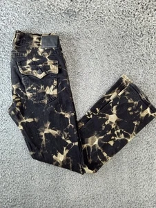 Pantalones de mezclilla True Religion para hombre 33X32 Ricky relajados solapas rectas negros tie dye EE. UU. - Imagen 1 de 17