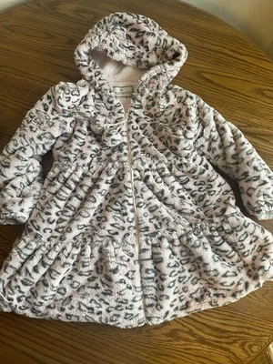 Abrigo polar con capucha y cremallera estampado animal rosa y gris American Widgeon para niñas talla 6 Foto 1 de 4
