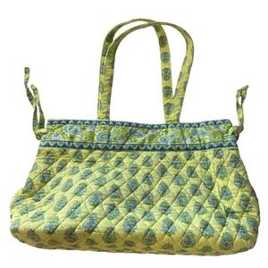 Vera Bradley retired Citrus Elephant double 10” drop handles side tie handbag - Picture 1 of 8