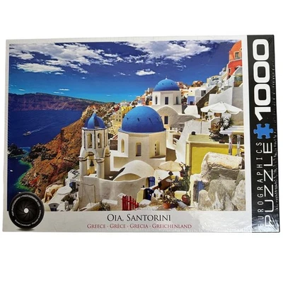 Eurographics Oia Santorini Greece 1000 Piece Jigsaw Puzzle New Sealed - Image 1 of 4