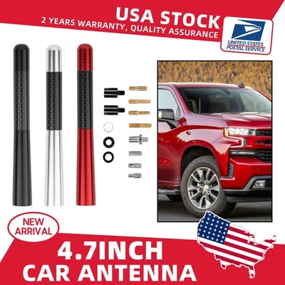 EL MÁSTIL ANTENA CORTA ORIGINAL DE 4,7 PULGADAS SE ADAPTA AL KIT DE TORNILLOS NISSAN FRONTIER 1998-2021 Foto 1 de 4
