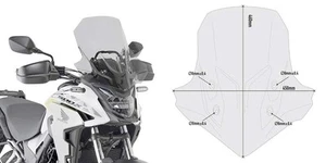 GIVI Windshield Tinted, 460mm High, 450mm Wide for Honda CB500 X (19-22) - Picture 1 of 1