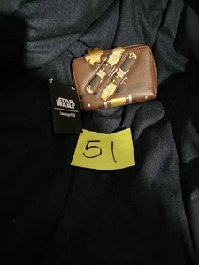 Cartera Loungefly Star Wars The High Republic NUEVA CON ETIQUETAS Marrón Con Sables - Imagen 1 de 9