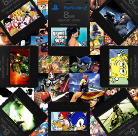 Custom PlayStation 2 (PS2) Memory Card Stickers - Catalog #1 - 250 Designs!