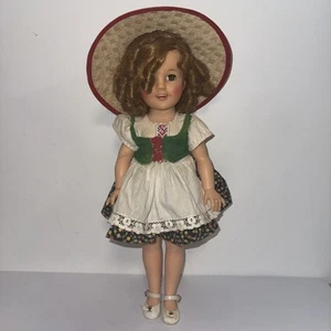 Vintage Ideal Toy Shirley Temple Vinyl Doll ST-17  W Hat Initialed S Dress RARE - Picture 1 of 24