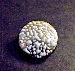 Encrusted Black Glass Button with Gold luster - BM (4713) - Picture 1 of 3