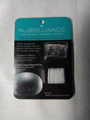 Nu Brilliance Diamond Tip And 10 Filters Body Coarse New By Derma Dream - Image 1 of 4