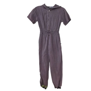 ZARA Girls Size 10 Purple Zip-Up Jumpsuit One-Piece Outfit - Picture 1 of 10
