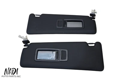2014 - 2016 BMW F32 428I 435I FRONT LEFT & RIGHT BLACK SUNVISOR PAIR OEM 8061314 - Image 1 of 4