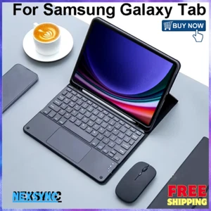 NEW Galaxy Tab Keyboard Case for All types Samsung Tablet Cover Smart Touchpad🔥 - Picture 1 of 32