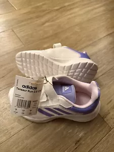 ADIDAS Tensaur Run 2.0 CF Kids running shoes UK 11K EU 29 White / Lavender NEW - Picture 1 of 5