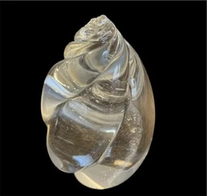 Glass Shell Paperweight Rochester Folk Art Guild Handblown Signed RFAG 1990 Gift - Picture 1 of 8