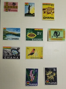 GHANA 1959 SIMBOLI NAZIONALI Selezione Definitiva MINT INCERNIERATO - Foto 1 di 11
