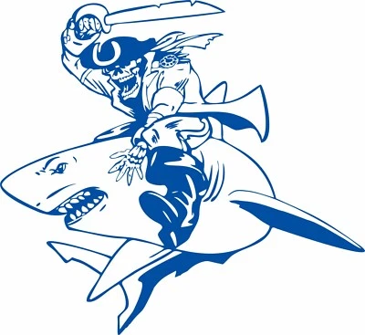 Calcomanía adhesiva de vinilo para ventana de coche camión tiburón calavera esqueleto pirata huesos Foto 1 de 3