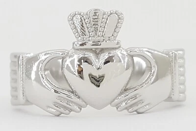 Anillo de platino Claddagh 12 mm 11,2 gramos Foto 1 de 4