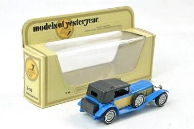 MATCHBOX LESNEY MODELS OF YESTERYEAR Y16 BLUE MERCEDES BENZ PALE FAWN PANELS - Image 1 of 4