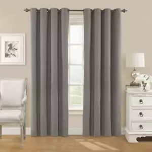 Eclipse Smoke Thermal Grommet Blackout Curtain - 52 in. W x 84 in. L. (1curtain) - Picture 1 of 4