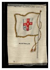 AUSTRALIA #5 1910 AMERICAN TOBACCO NATIONAL FLAGS SILKS FACTORY 649 NY