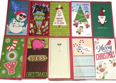 10 Assorted Money Holder Christmas Gift Card Holiday Envelopes Hallmark Envelope - Image 1 of 2