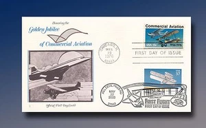US #1684 & 3783 - Aviation Double Struck- FDC Unaddressed EXCELLENT 1976 & 2003! - Picture 1 of 1