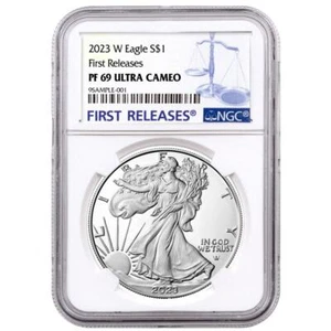 2023-W Proof $1 American Silver Eagle NGC PF69UC FR Blue Label - Picture 1 of 2