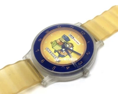 Reloj Skechers Vintage Años 90 Niños Armario Plástico Funciona Amarillo Azul Foto 1 de 4