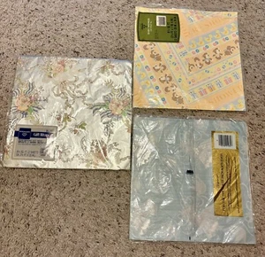 Lot of Vtg 80s 90s Gift Wrap Sheets Wrapping Paper Wedding, Baby Shower - Picture 1 of 4