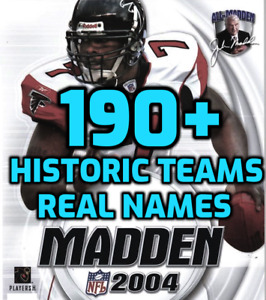 Madden NFL 2004 Real Name Historic Team Roster Sony PlayStation 2 Secret Teams